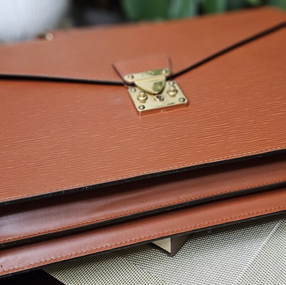 #00520-0588 LOUIS VUITTON EPI LEATHER DOCUMENT BAG KENYAN BROWN - Picture 8 of 14